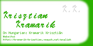 krisztian kramarik business card